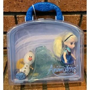 Disney Store Animators Collection Frozen Elsa Olaf Doll Playset